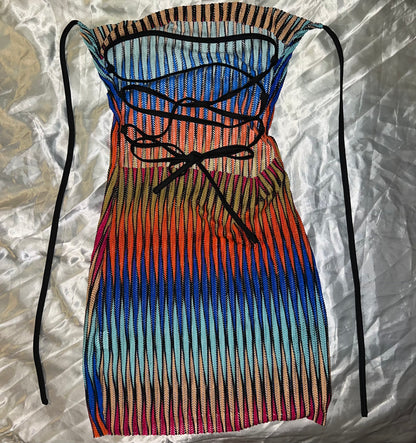 Chroma Kiss Mesh Dress