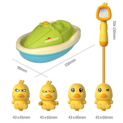 Electric Duck Spray Hose + Baby Bath Toy Set