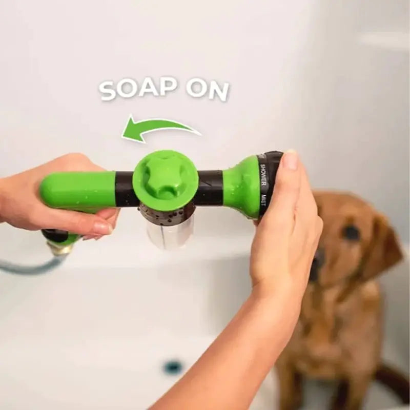 SoapStream 8: Soap Dispensing Water Hose Nozzle with 8 Spray Patterns