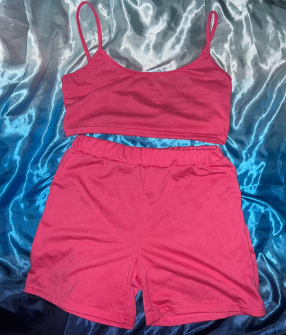 Vibrant Vibes Essential Crop Top Shorts Set