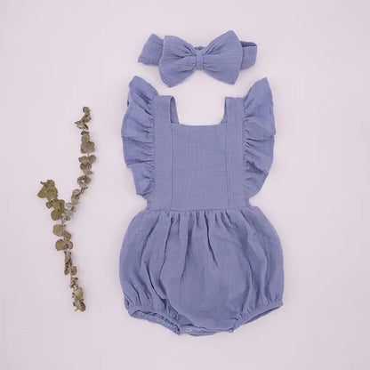 Traditional Baby Romper with Bow