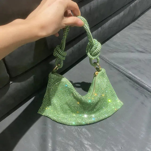 Sparkling Diamond Double-Loop Bag