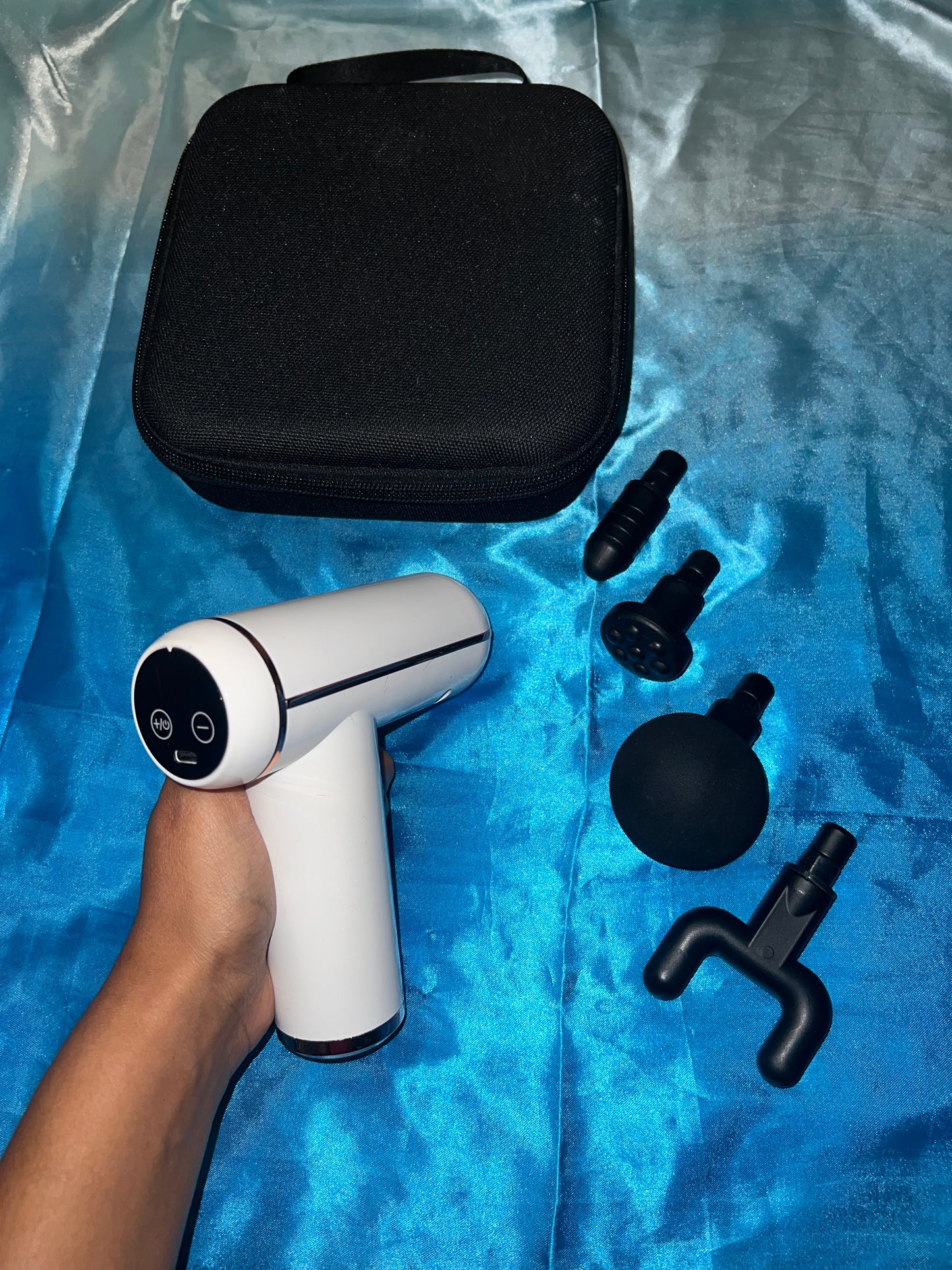 Portable, Powerful Massage Gun Set with 4 Massage Heads