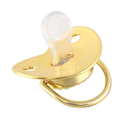 Gold and Diamond Letter Pacifier - Baby’s Initials A-Z