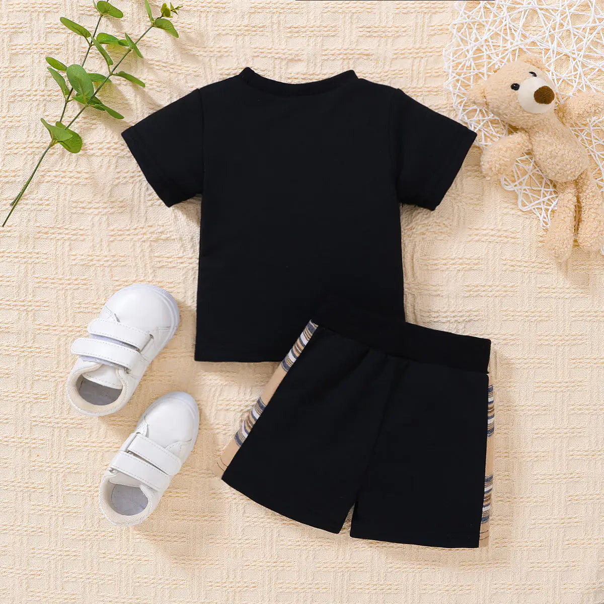 Plaid Baby Bear Shirt and Short Set