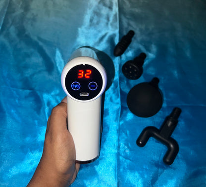 Portable, Powerful Massage Gun Set with 4 Massage Heads