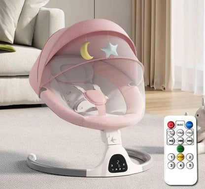 Rocking Baby Swing with Vibration, Sounds, and Net