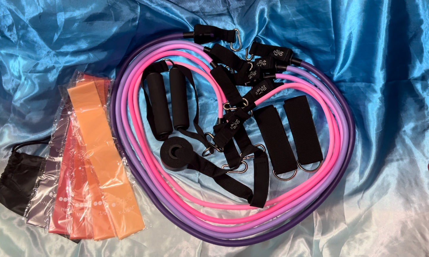 BlissFit Resistance Bands 150lb Set with Accessories