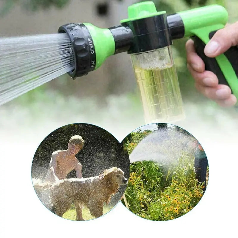 SoapStream 8: Soap Dispensing Water Hose Nozzle with 8 Spray Patterns