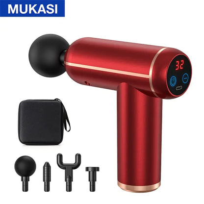 Portable, Powerful Massage Gun Set with 4 Massage Heads