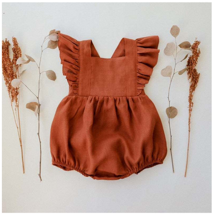 Traditional Baby Romper with Bow