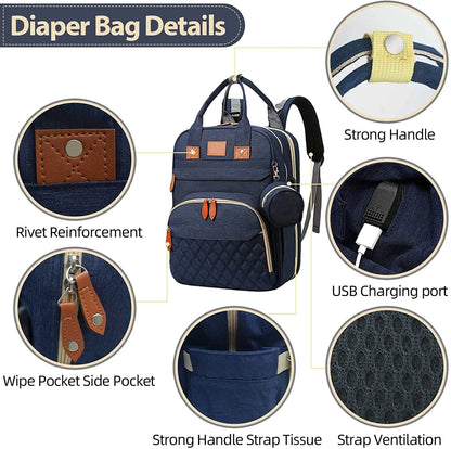 Change & Chill Backpack: Diaper Bag with Changing Station/Playpen/Bed