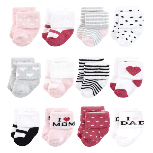 12 Pack Baby Girl Socks Set