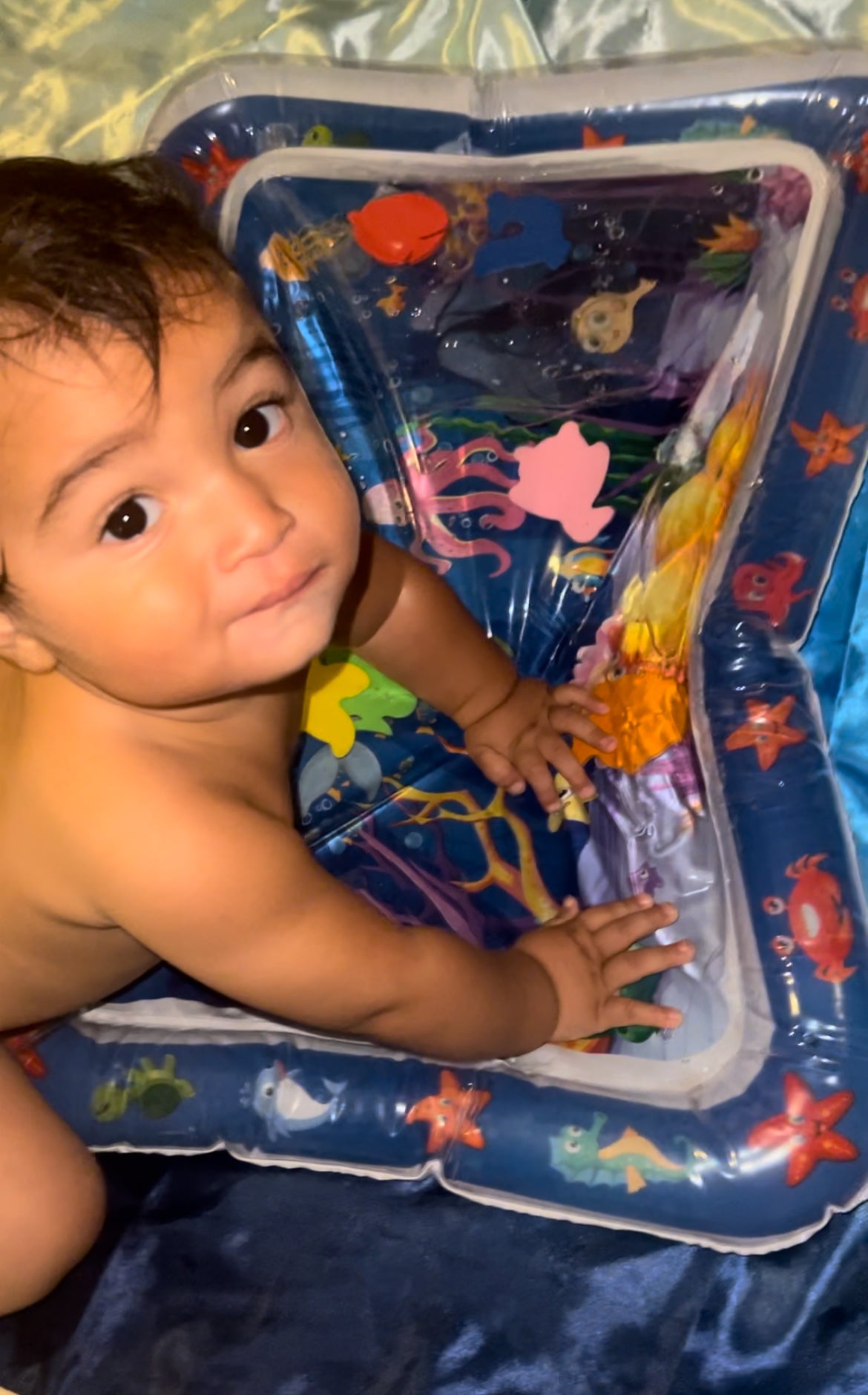 Little Lagoon Water Mat for Tummy Time and Sensory Play