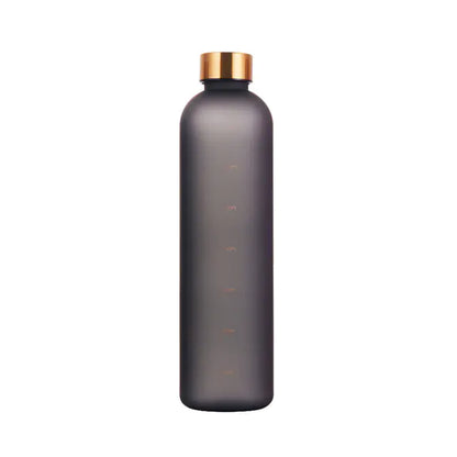 Gold Water Bottle with Time Markings