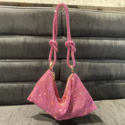 Sparkling Diamond Double-Loop Bag