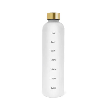 Gold Water Bottle with Time Markings