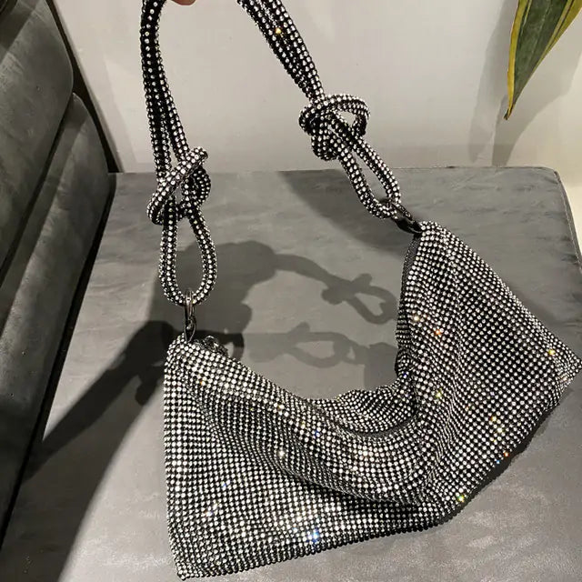 Sparkling Diamond Double-Loop Bag