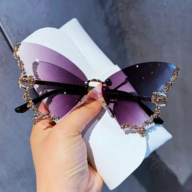 Butterfly Crystal Sunglasses