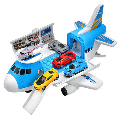 Transport Airplane Toy with Cars and Helicopter