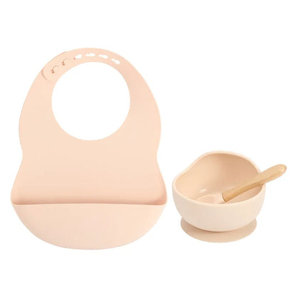 Silicone Bib Set with Bowl and Spoon