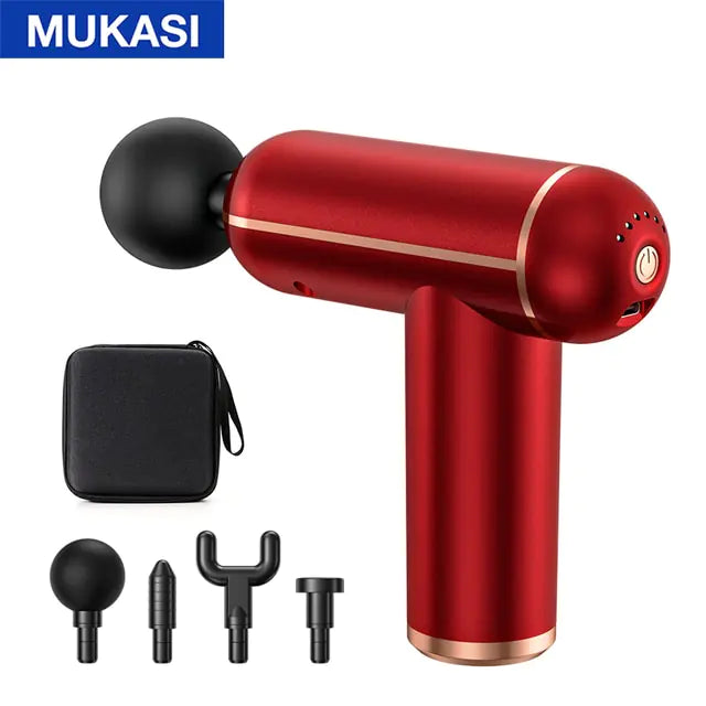 Portable, Powerful Massage Gun Set with 4 Massage Heads