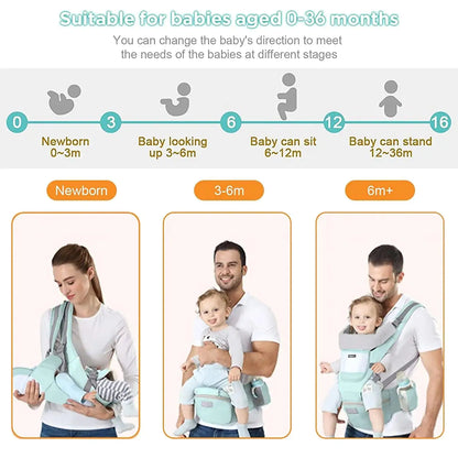 Ultra Supportive Baby Carrier with Hip Seat