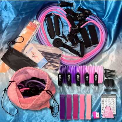 BlissFit Resistance Bands 150lb Set with Accessories