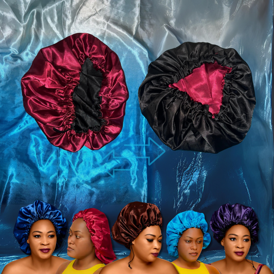 Reversible, Adjustable Satin Bonnet