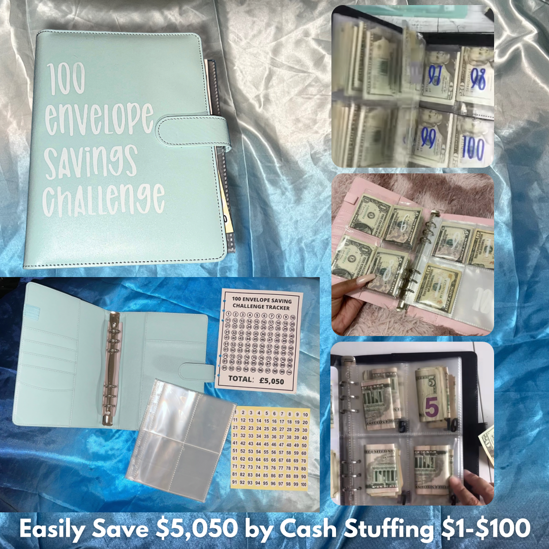 $5050 Fortune Folders: 100 Envelope Savings Challenge Binder