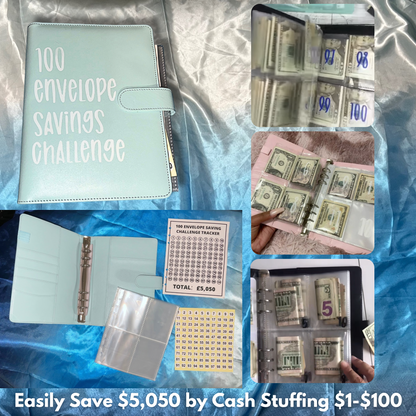 $5050 Fortune Folders: 100 Envelope Savings Challenge Binder