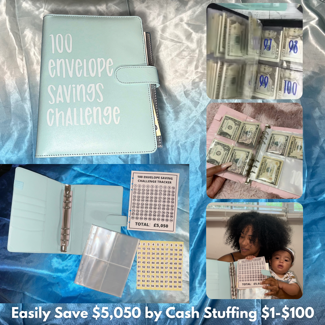 $5050 Fortune Folders: 100 Envelope Savings Challenge Binder