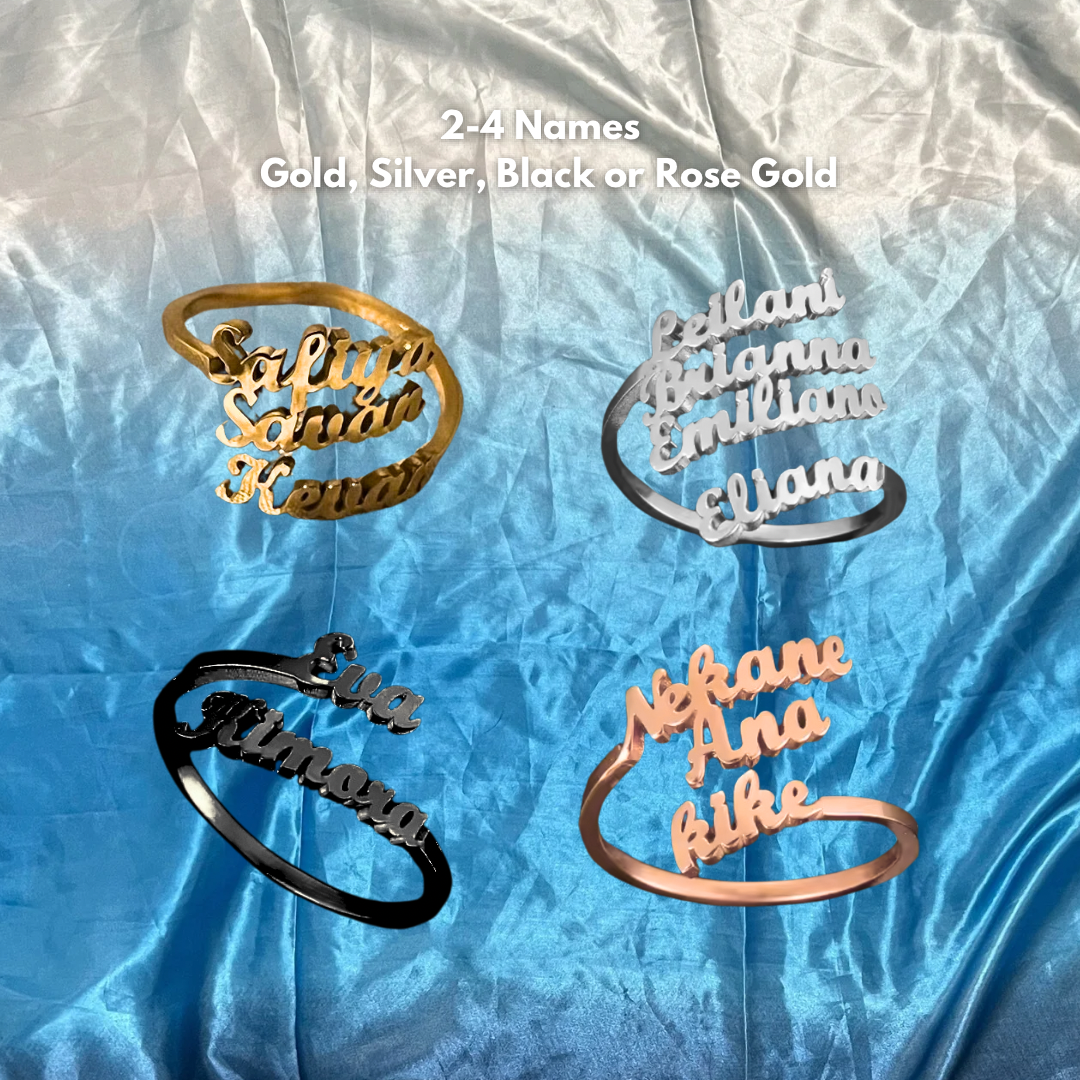 LoveLink 2-4 Personalized Names Ring