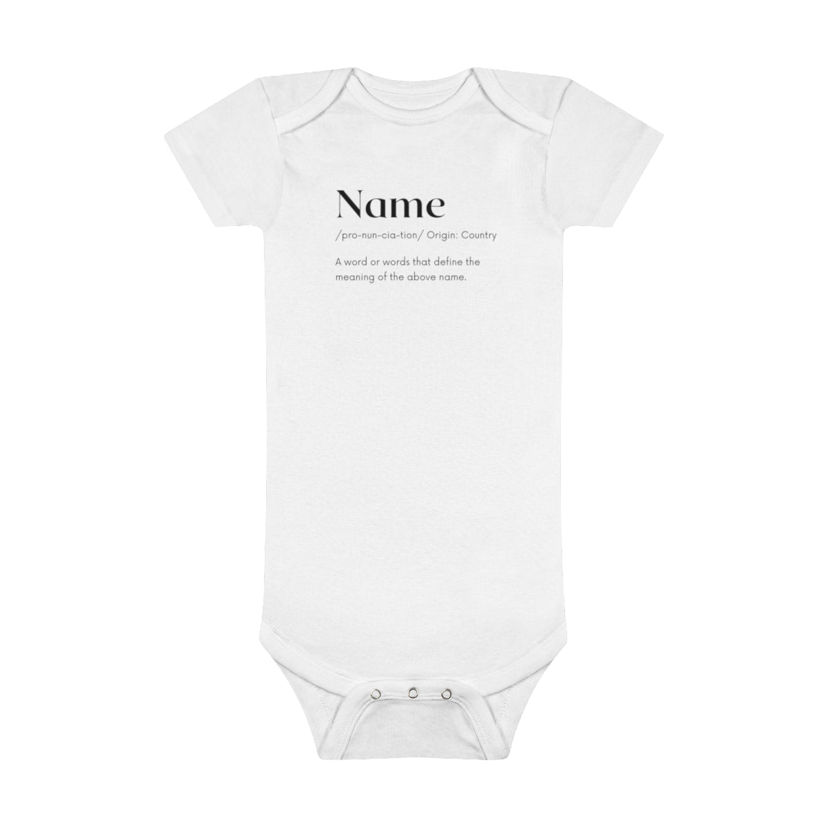 Divine Definition Baby Name Meaning Onesie®