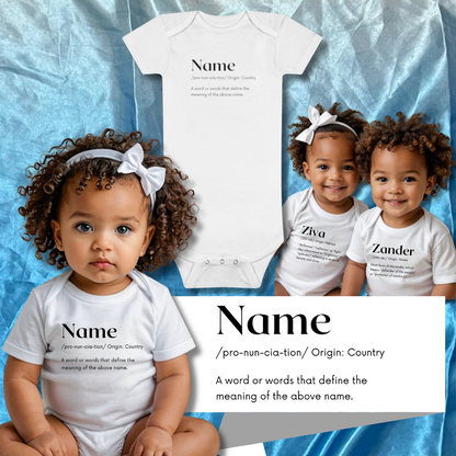 Divine Definition Baby Name Meaning Onesie®