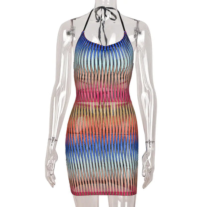 Chroma Kiss Mesh Dress