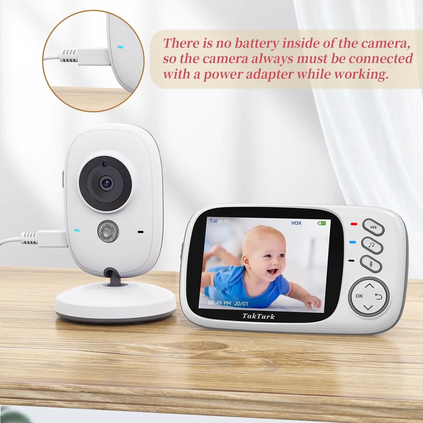 SafeBaby Video Monitor Wireless and Wifi-Less