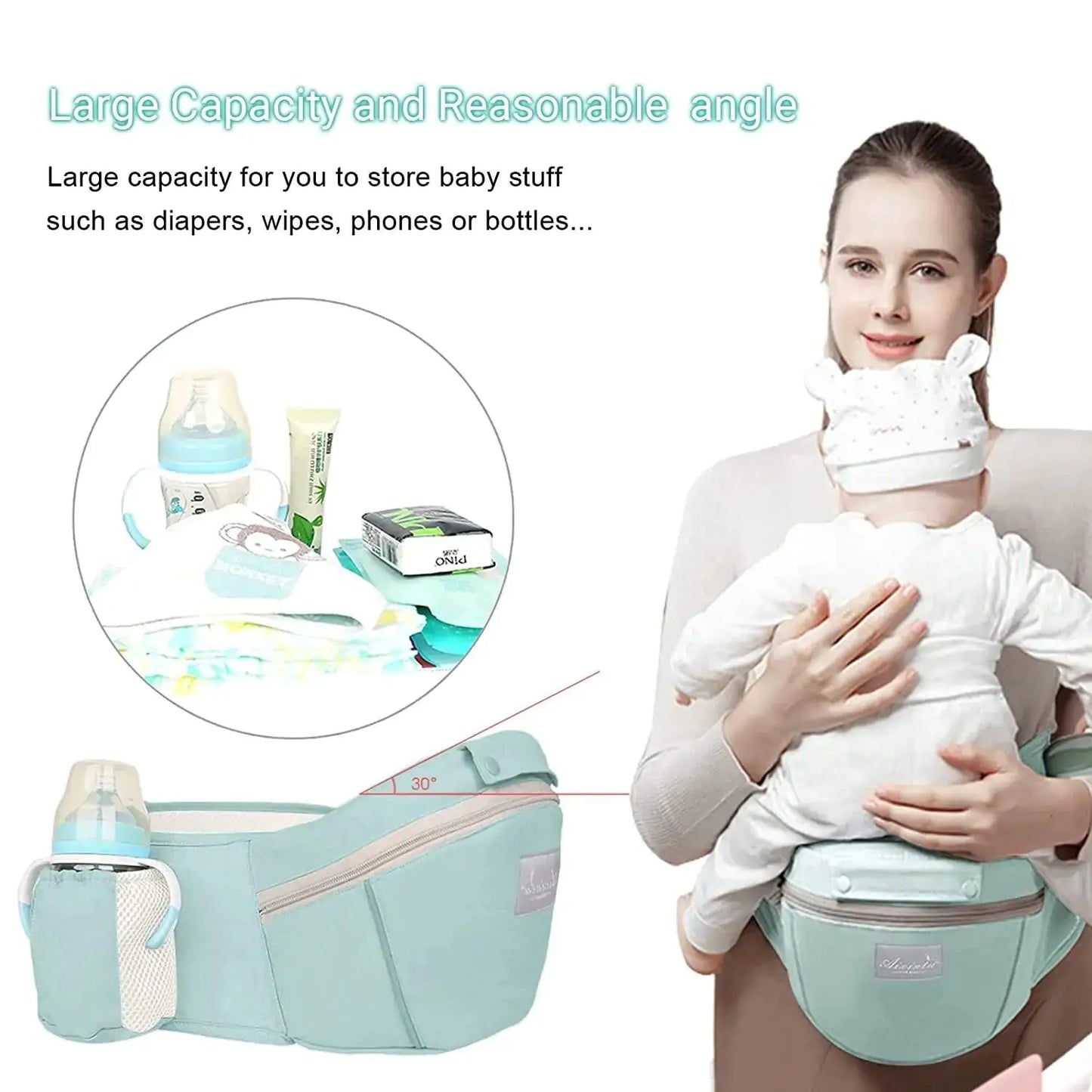 Ultra Supportive Baby Carrier with Hip Seat