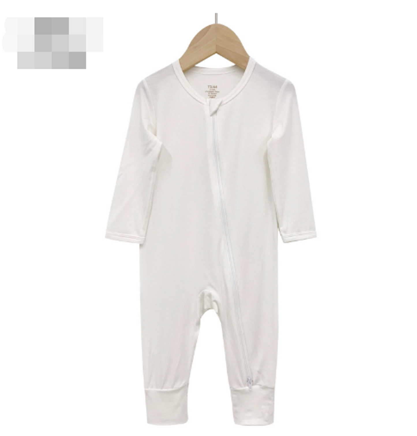 Bamboo Baby Bodysuit with Zipper