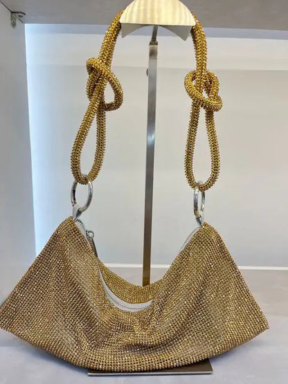 Sparkling Diamond Double-Loop Bag