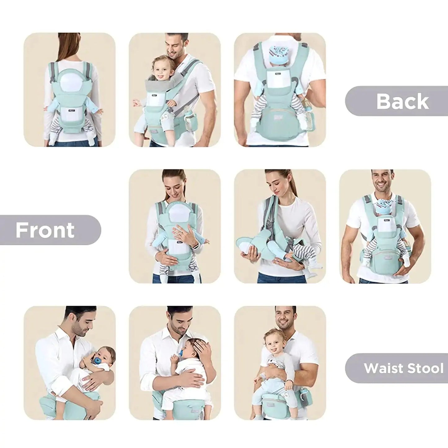 Ultra Supportive Baby Carrier with Hip Seat