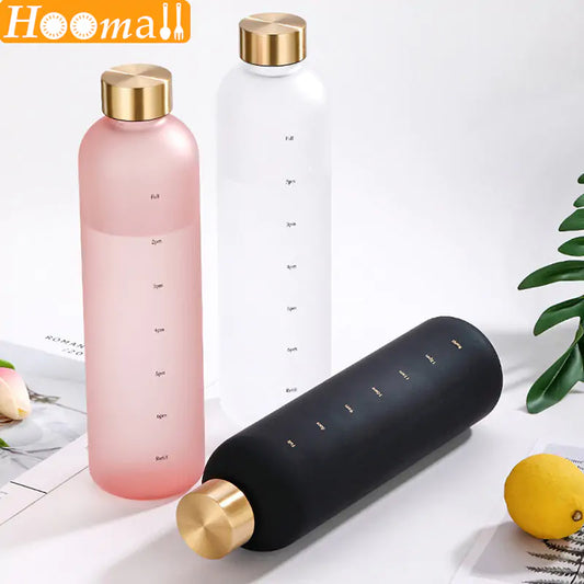 Gold Water Bottle with Time Markings