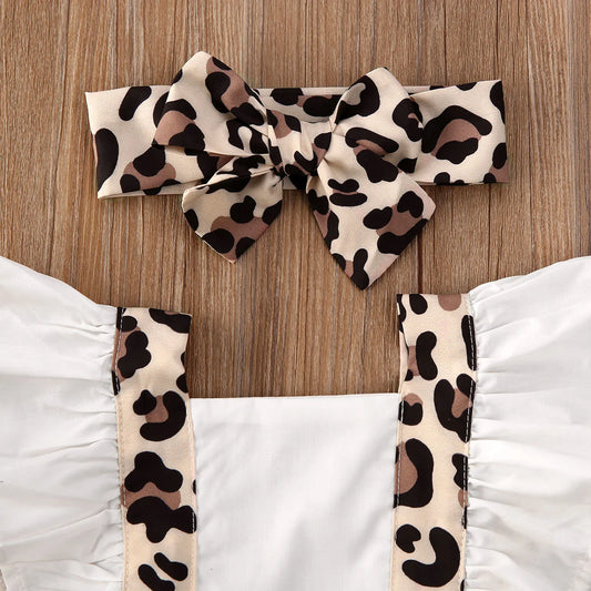 Leopard Jumpsuit Set with Headband