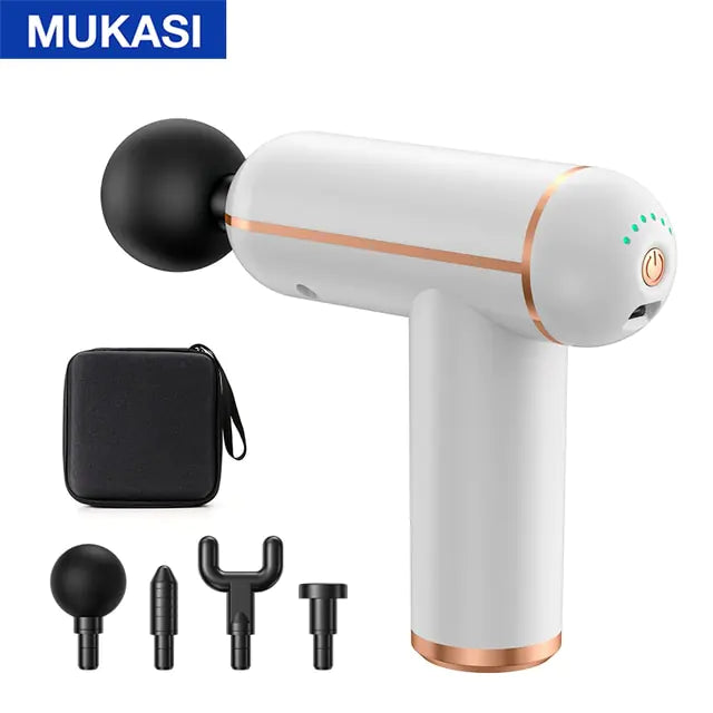 Portable, Powerful Massage Gun Set with 4 Massage Heads