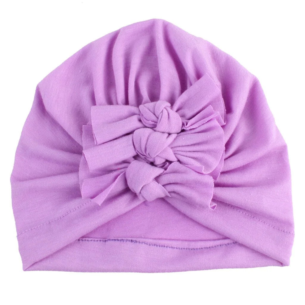 Triple Bow Baby Hat