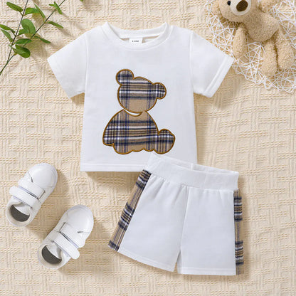 Plaid Baby Bear Shirt and Short Set