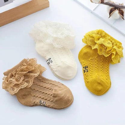 Lace Ruffle Socks