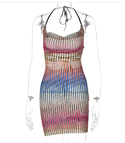 Chroma Kiss Mesh Dress