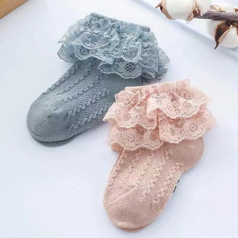 Lace Ruffle Socks