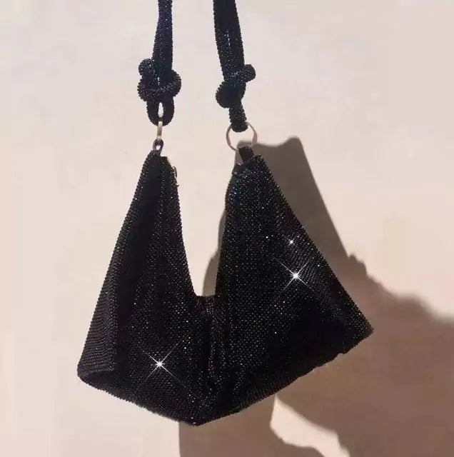 Sparkling Diamond Double-Loop Bag